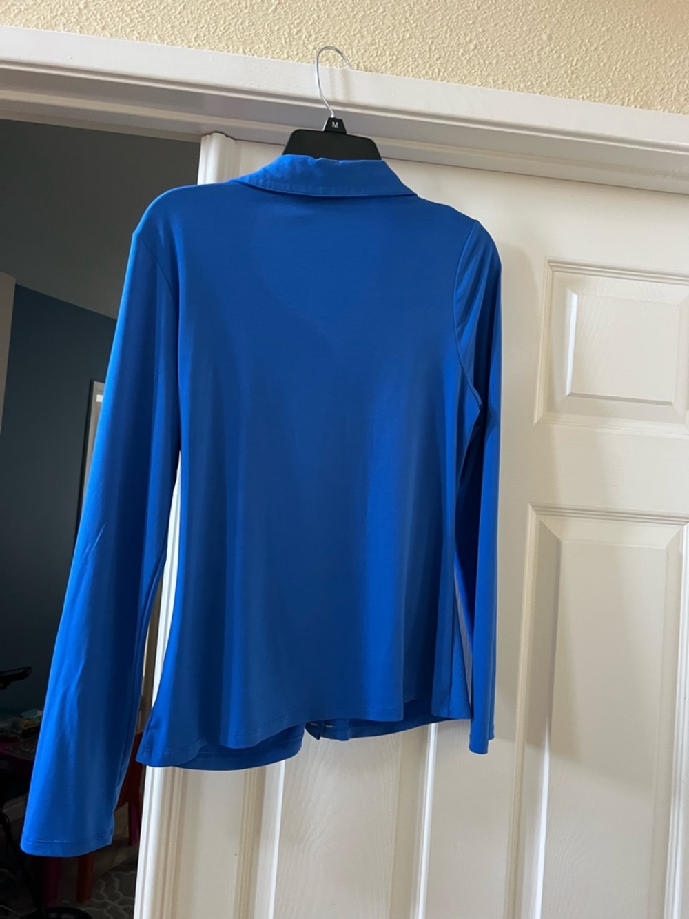Blue Ruched Button-Front Top - Picture 4 of 4